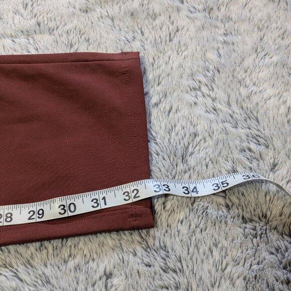 Lululemon Commission Pant Slim Fit Chino Date Brown Red Rust Size 32 - Picture 9 of 9